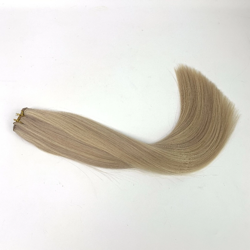 Double Drawn Virgin Blonde Highlights Genius Weft Hair Extensions HJ 057